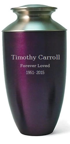 Monterey Purple Cremation Urn