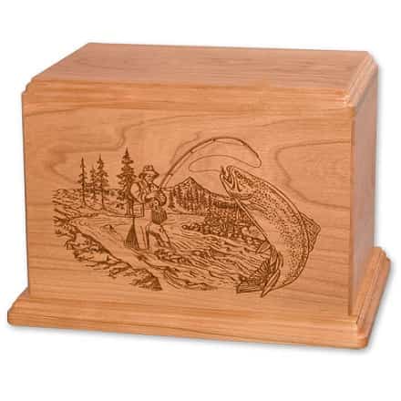 Extra Large Trout Stream Fishing Urn