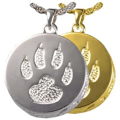 Cat Paw Cremation Necklace