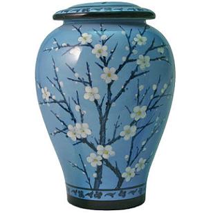 Plum Blossom Ceramic Urn