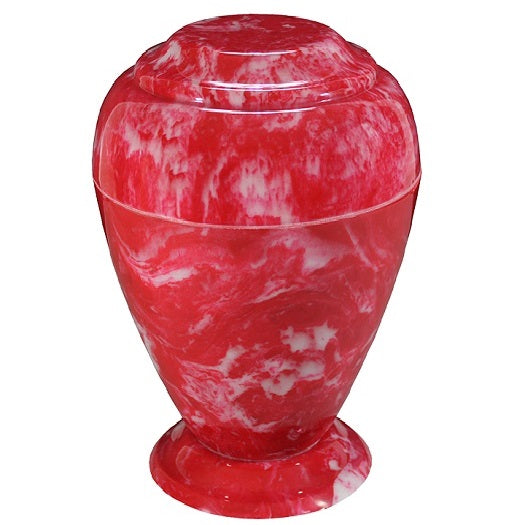 Red Grecian Marble Cremation Urn
