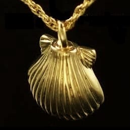 Gold Vermeil Shell Cremation Necklace