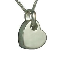 Side Heart Cremation Necklace