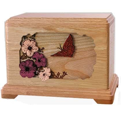 Butterfly Oak Extra Large Capacity Urn