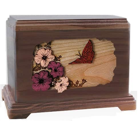 Walnut Hampton Butterfly Urn